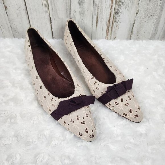 Lucky Penny Fabric Bow Flats Light Pink Purple Size 8.5 - Picture 1 of 11